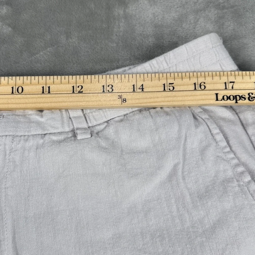 Banana Republic Mens 36x30 Athletic Tapered Linen Cotton Pants Light Grey
